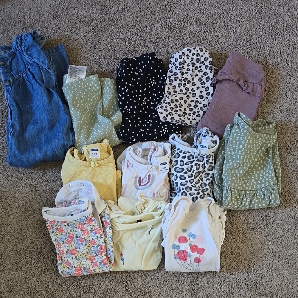 Assorted Baby Girl Clothing Bundle Size 6-12 Months (Gap, Old Navy, H&M)